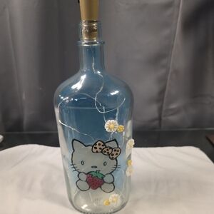 Hand-Painted Upcycled LED Bottle Light (Custom Order Example)